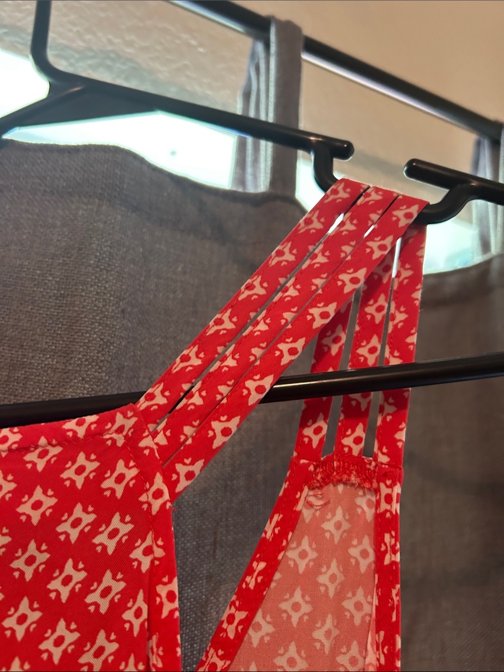 GAP Red Patterned Racerback Mini Dress - Picture 4 of 5
